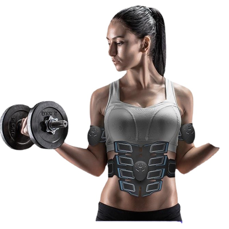 EMS inteligente nuevo ocho piezas abdominal músculo fitness pérdida de peso hogar perezoso vientre parche pantalla digital recargable vientre fitness instrumento