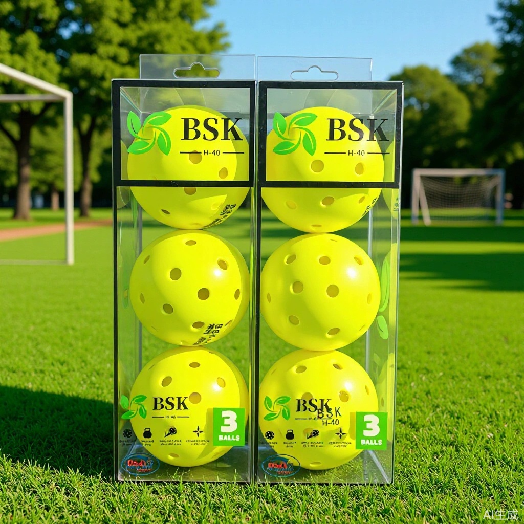 Pickleballs Pickleball 40-Hole 74mm Rotational Molding One-Piece Porous Pe Ball Peusapa Bucket-Packed