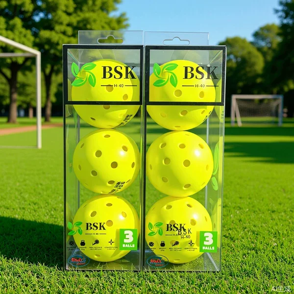 Pickleballs Pickleball 40-Hole 74mm Rotational Molding One-Piece Porous Pe Ball Peusapa Bucket-Packed