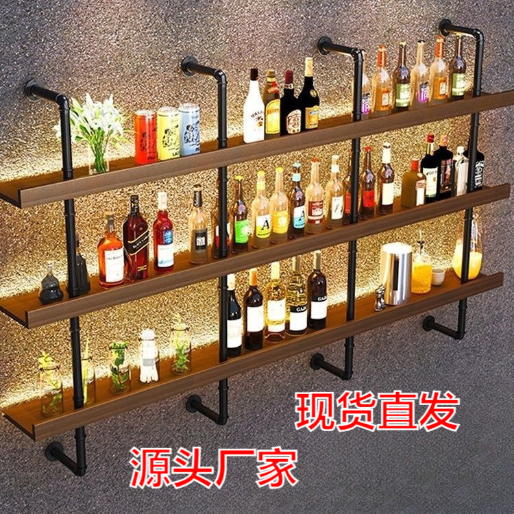 Wine Cabinet and Wine Rack, Wall-Mounted Storage, Stylish European-Style Wall-Mounted Iron Art Wall Partition, Multi-Functional Storage Shelf for Home Use