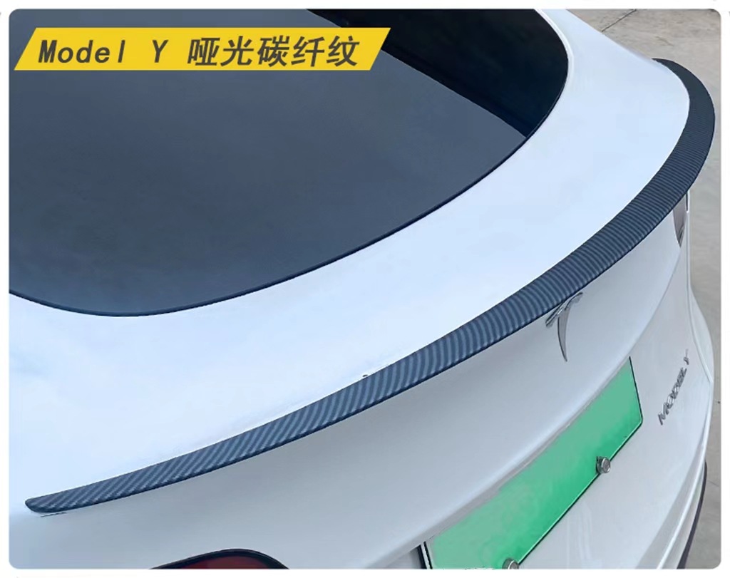 Suitable for Tesla Model 3/Y Original Style Rear Wing Modification Carbon Fiber Pattern High-Performance P-Version Rear Wing Auto Parts