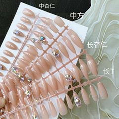 30片手工穿戴甲物化天寶使用不傷指甲成品簡約鑲鑽甲片3個碼數