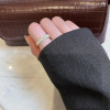 Tide, fashionable one size ring, zirconium from pearl, internet celebrity, Japanese and Korean, simple and elegant design