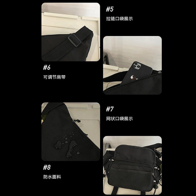 新しいファッション韓国スタイルメンズスポーツウエストバッグカジュアルファッションカップルショルダーバッグトレンドステッチメッセンジャーチェストバッグ男性|undefined