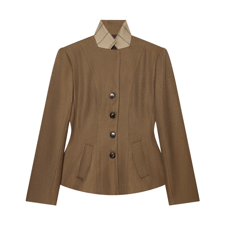 Foreign Trade Cross-Border Women's Clothing 2026 European and American Style Fashion Pocket Single-Breasted Linen Blend Blazer for Women B69565