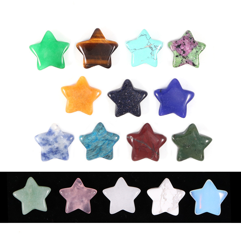 10g Weight Pendant Jewelry Making Type Natural Stone, Gem Inlay Material DIY Jewelry Accessories Classification 10 PCS/Package Quantity Gem, Agate Material Pentagram, Star Pattern Simple Style Style 10 PCS/Package Gem Agate Natural Stone Gem Pentagram Star Pendant DIY Jewelry Accessories 16