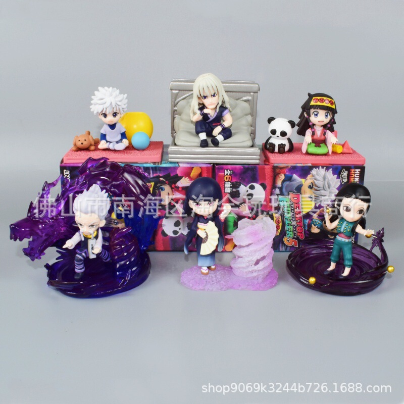 Anime Full-Time Hunter Scene Handmade Figure Kyoji Genosia Alura Multi-Function Desktop Ornament Blind Box