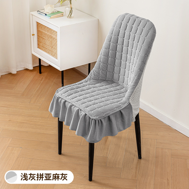 2025 nueva cubierta de silla de algodón grueso de lujo ligero de alta calidad cubierta de silla de comedor cubierta de taburetes todo incluido contra gatos arrancar fábrica directa