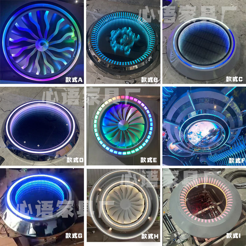 Módulo de modelado de abismo creativo personalizado KTV bar sala de deportes electrónicos café de red fondo pared atmósfera decoración de módulo de metal