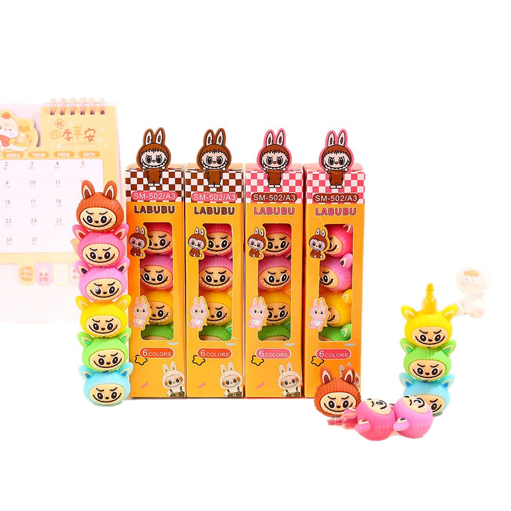 5 colores creativos de tela pequeña lápiz de brillo lápiz de dibujos animados lápiz de empalme de cuentas de mano lápiz de graffiti DIY lápiz de marca