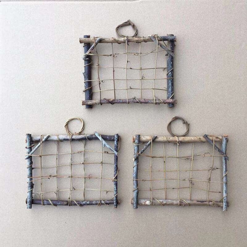 Wooden Rattan Frame Home Decoration Pendant Shooting Props Christmas Festival Rattan Flower Wreath