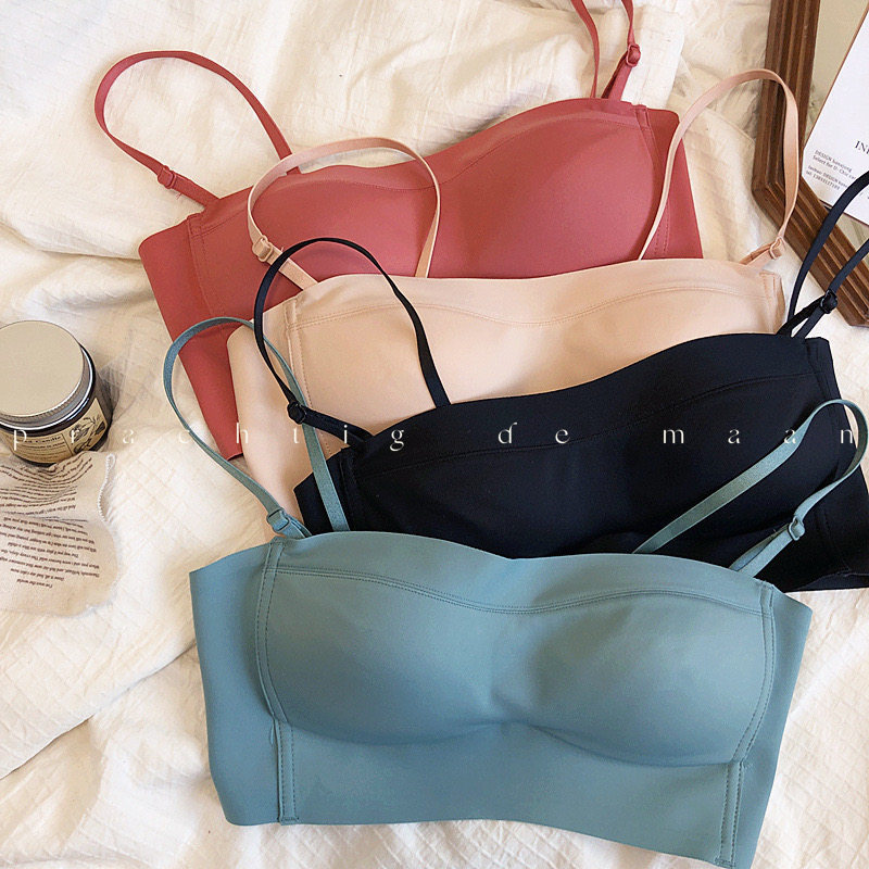 High-quality thin-strap seamless strapless bra for women, detachable small straps, seamless, wire-free, dress bra, wholesale