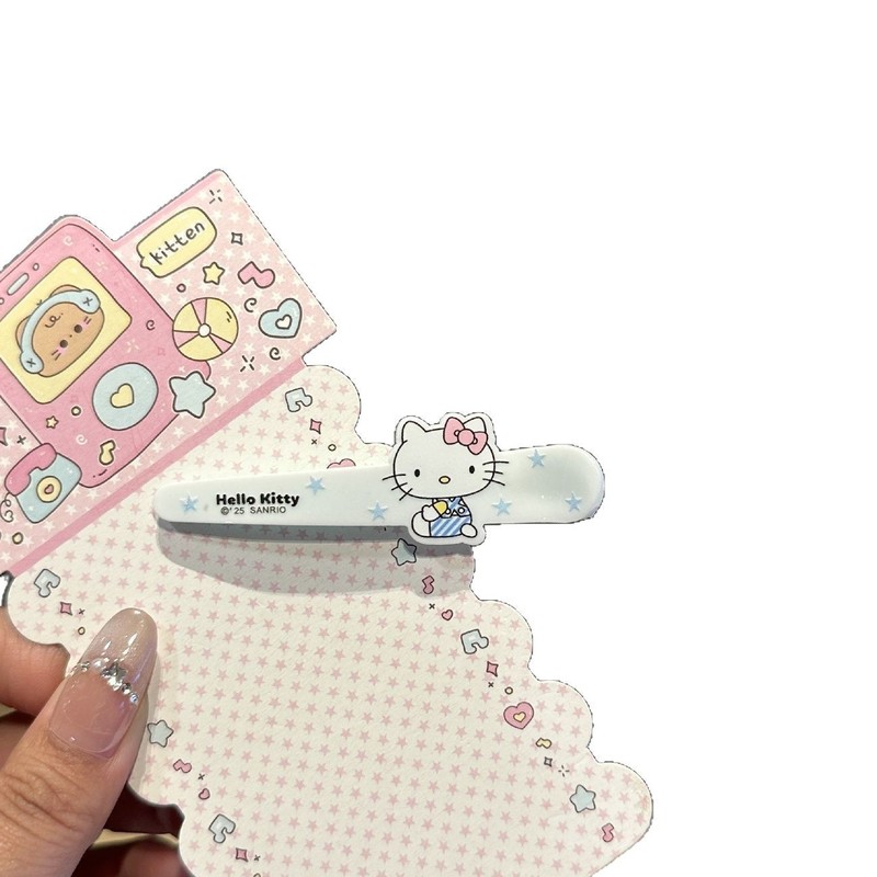 かわいいスター KT 猫アヒル口クリップ新しい甘い女の子サイド前髪クリップドーパミンカラー漫画ヘアクリップ|undefined
