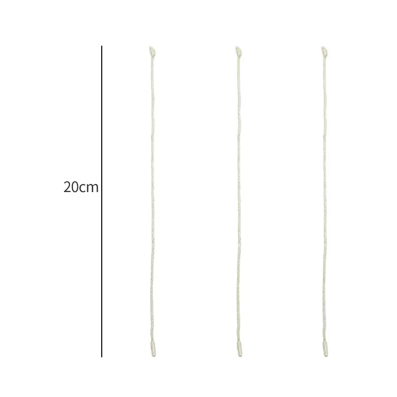 现货吊粒吊绳服装辅料米黄色涤纶线挂绳20cm单插口鞋帽吊牌绳