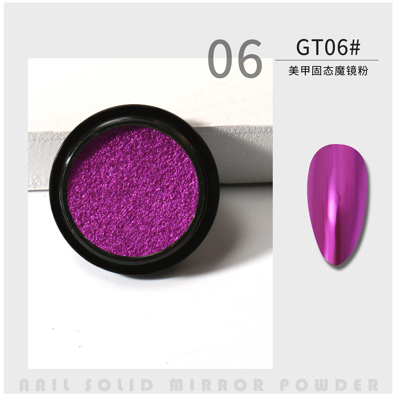 Suministro transfronterizo de uñas espejo mágico sólido en polvo sombra de ojos panqueque espejo sólido harina polvo de oro de titanio 2020 popular en línea