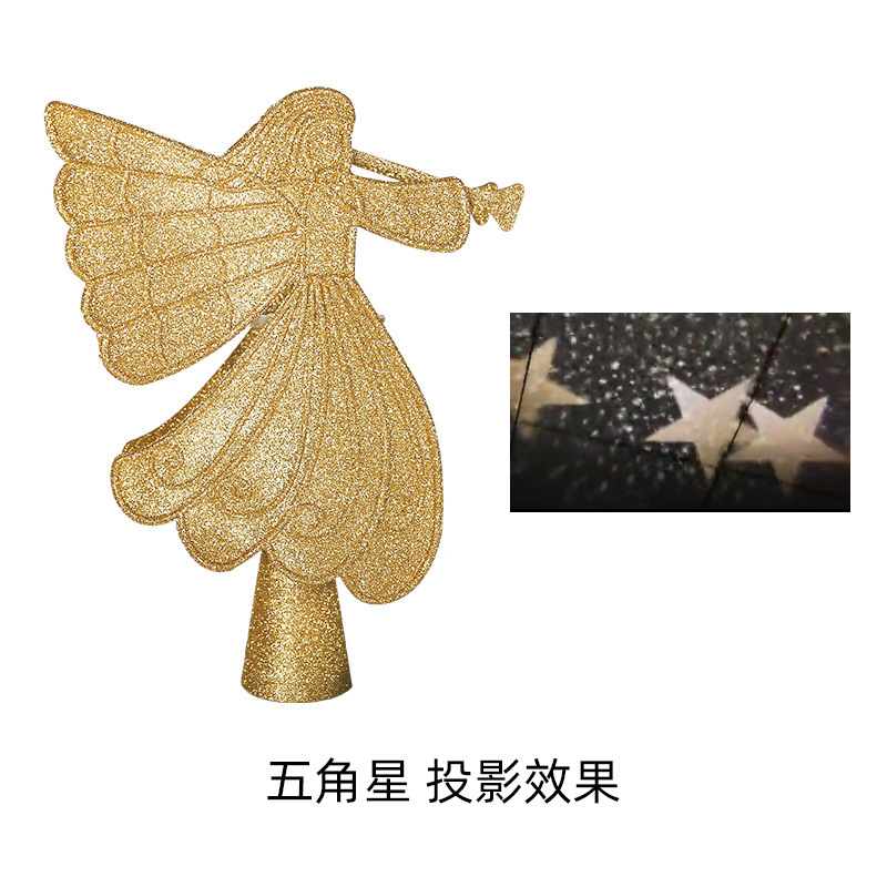 国境を越えたクリスマス雪花五芒星樹頂星クリスマス装飾品ダイナミックled吹雪五芒星投影灯|undefined