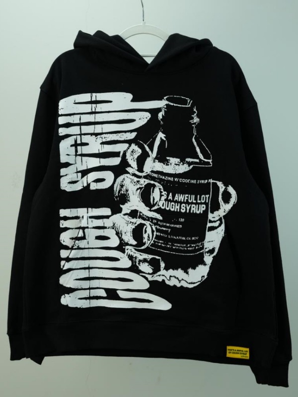 THAT'S A AWFUL LOT OF COUGH SYRUP クロスボーダー美容ファッションワインボトルプリントスウェットシャツパーカー|undefined