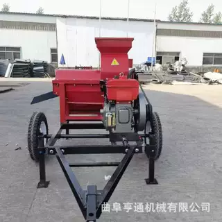 外贸跨境全自动玉米脱粒机柴油款移动式农场干湿两用玉米脱粒机