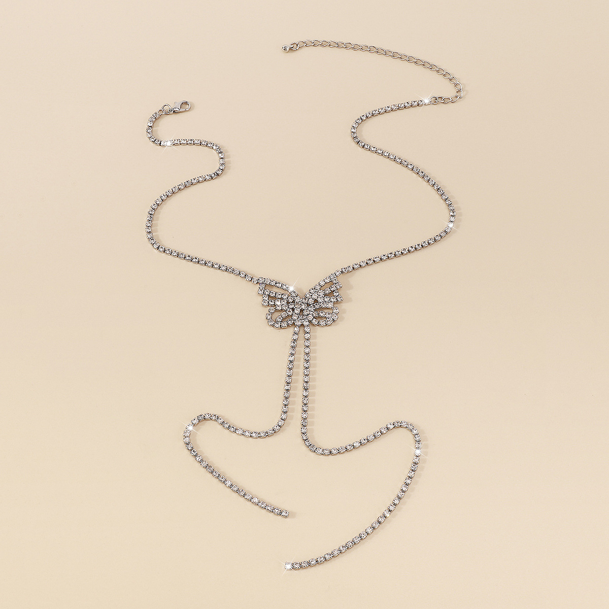 Fashion Butterfly Alloy Plating Rhinestones Womenu0027S Pendant Necklace