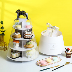 Afternoon tea portable dessert stand cake snack multi-layer tea break table French pastry dessert box display stand
