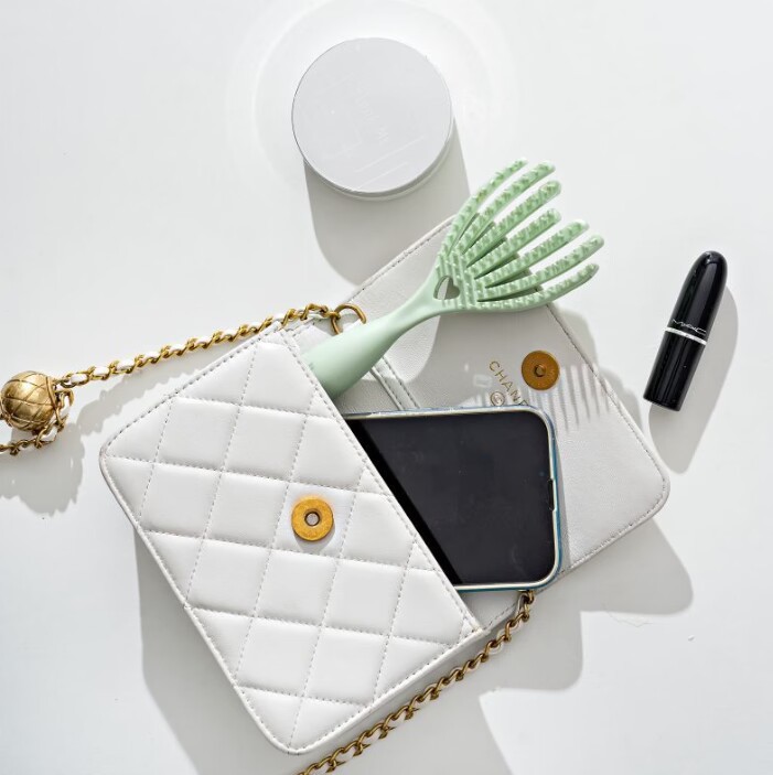 Portable Peine del Pelo elástico hueco mullido peine para las mujeres mojado y seco suave no anudado anti-estática peine masaje