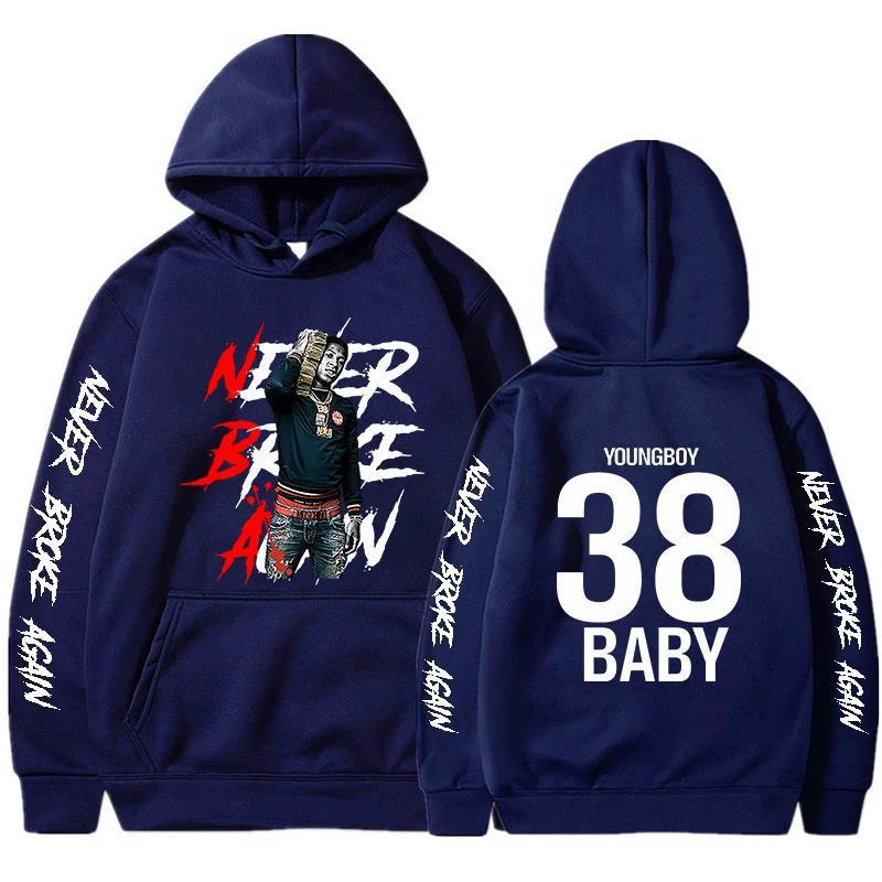 Never Broke Again Hoodies Men Fashion YoungBoy Graphic Print