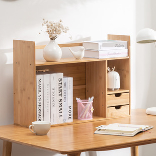 Desktop bookshelf storage rack solid wood creative simple bay window organizing rack desk student children small bookcase