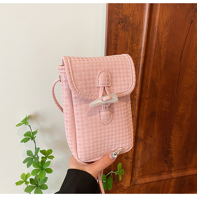 Mobil crossbody til kvinder 2024 nyt sans niche design alsidig afslappet og moderigtig enkelt skulder lille firkantet_voghion.com