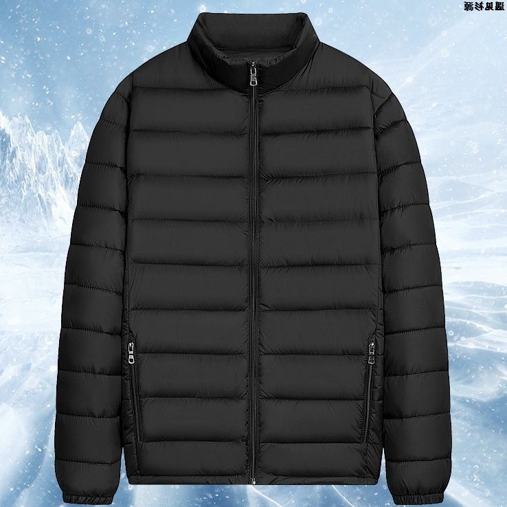 Hombres nuevos chaquetas de algodón de pluma ligera de cuello corto ocio chaqueta de algodón cálida con capuchón de otoño y invierno 2023 chaqueta de hombre