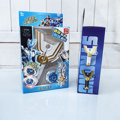 W027014B Superman Transformed Battle Top Collision Luminous Children's Superman Alloy Top Toy Training Class Gift