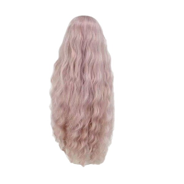 Serizawa Leila cos wig female full headgear pink corn perm wig long…