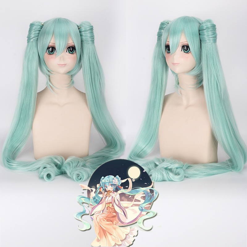 Peluca de anime cosplay pelo Hatsune Miku pelo flor de ciruelo Qianben Sakura clip de boca de tigre de anime punto de fábrica