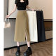 New Chinese Style National Style Skirt Women's Summer 2025 New Mid-length High Waist Buckle Split A- line Hip Skirt