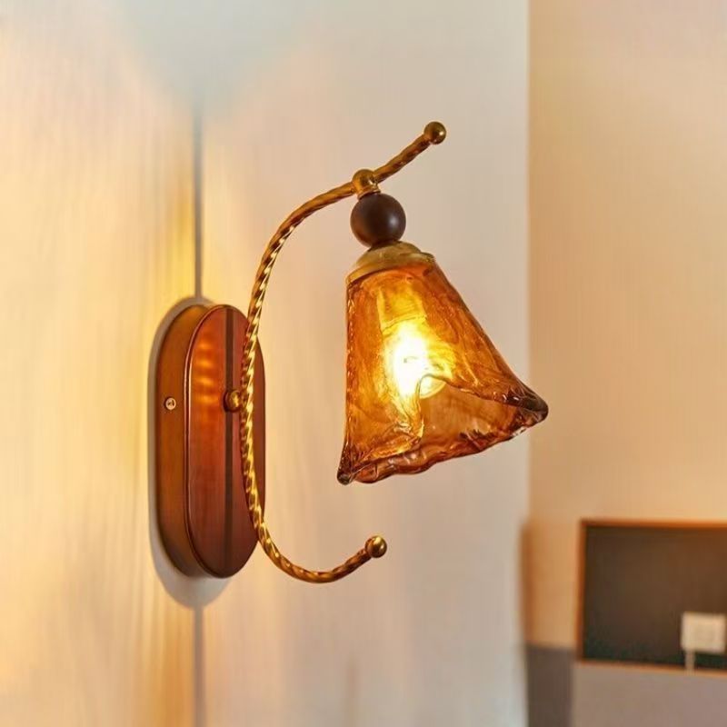 夜光壁灯美拉德美式复古卧室床头灯法式中古走廊过道入户灯