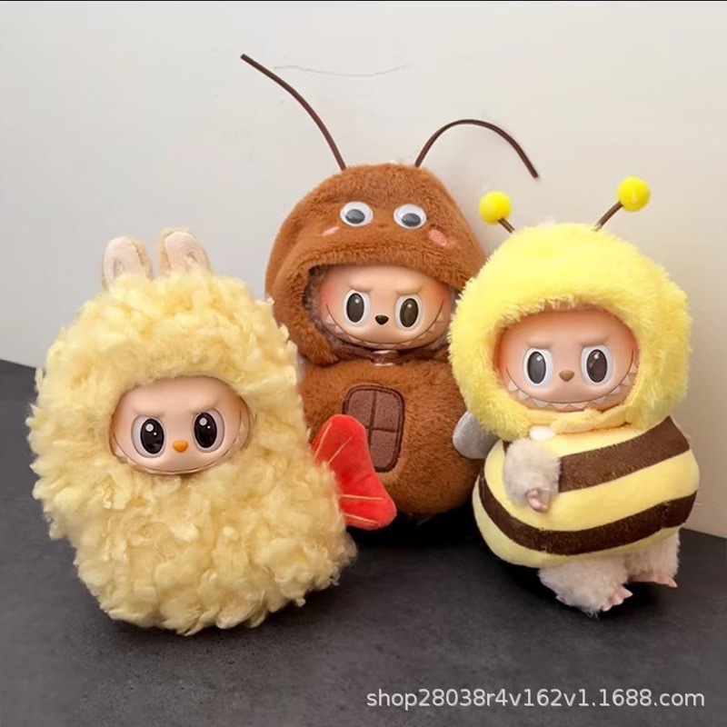 ラブブ labubu ベビー服 1、2、3 世代服フライドシュリンプおもちゃ人形人形ブラインドボックス座りパーティー ブラインドボックス|undefined