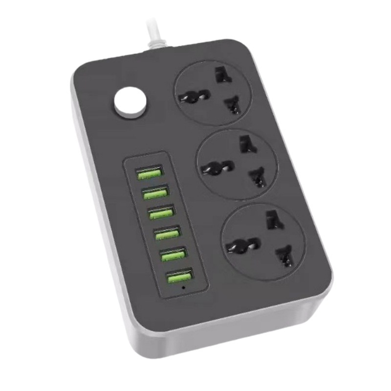 Fabricantes de enchufes Amazon Hong Kong 6USB comercio exterior regulación europea enchufe de línea rusa regulación europea transfronteriza mayorista