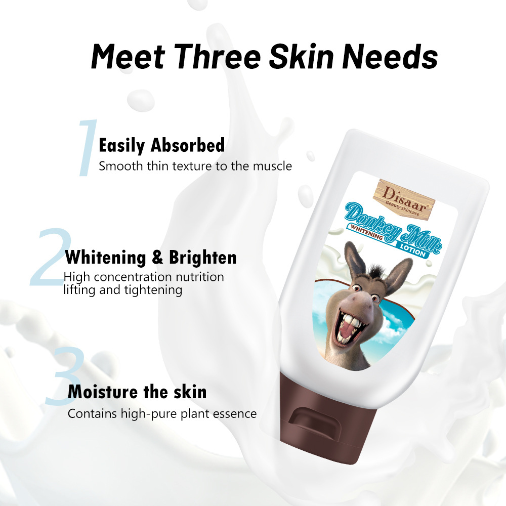 Moisturizing, Donkey Milk Brightening, Refreshing, and Non greasy VC Skin Care Moisturizing Body Lotion_voghion.com