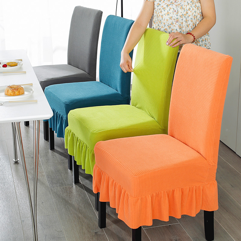 cubierta de silla, asiento de mesa de comedor, cubierta de silla de hotel, cojín de respaldo integrado, elástico universal, cubierta de taburete doméstico simple
