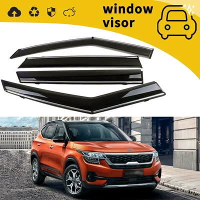 15-20 KIA KX1KX3KX5KX7KX-CROSS car: Rain shield - 20-kx3with-plastic-bright-strip-hook-adhesive-4