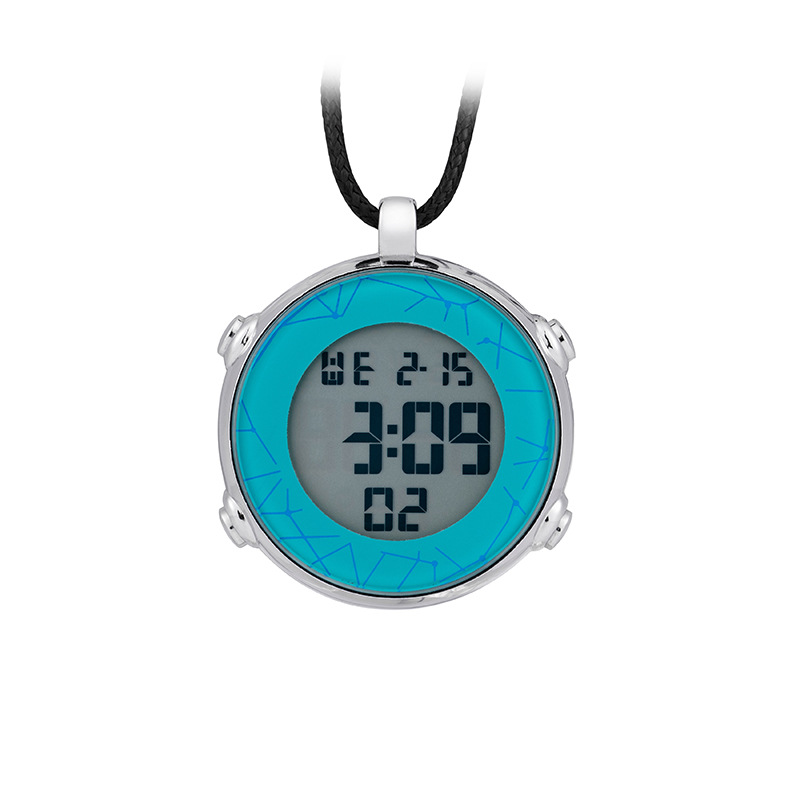 Simple reloj electrónico en stock al por mayor fluorescente noche pantalla colgante reloj patrón de dibujos animados accesorios de ropa reloj de bolsillo electrónico