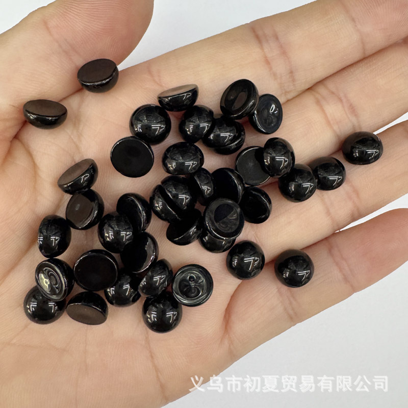 速売通爆金8mm天然石半円形戒面石パッチdiyビーズ部品卸売り