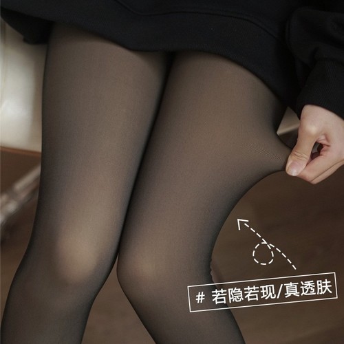 Internet celebrities hotly recommend bare legs fake see-through leggings and stockings for female spring and autumn stewardess gray real see-through pantyhose