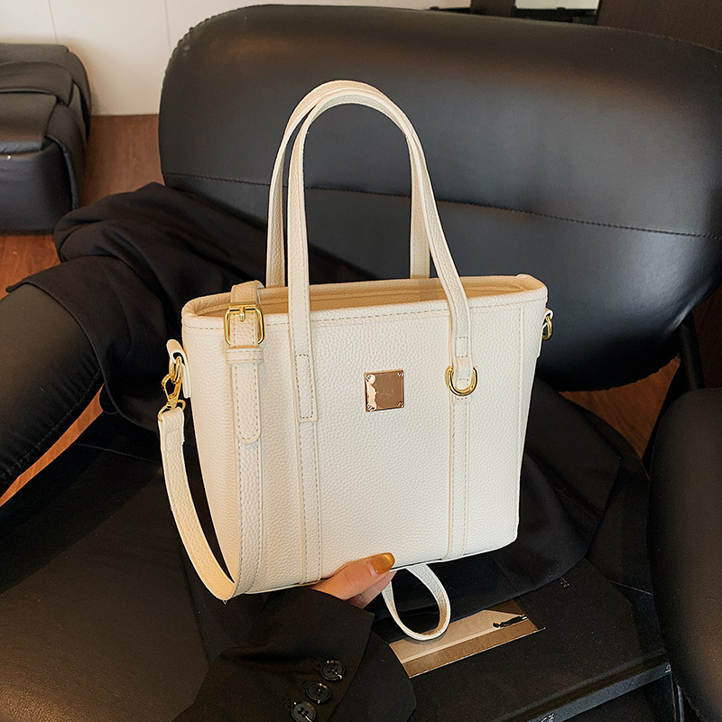 Bolso Tote de moda coreana 2025 verano nuevo estilo bolso de hombro con patrón de lichi bolso de mensajero casual mujer