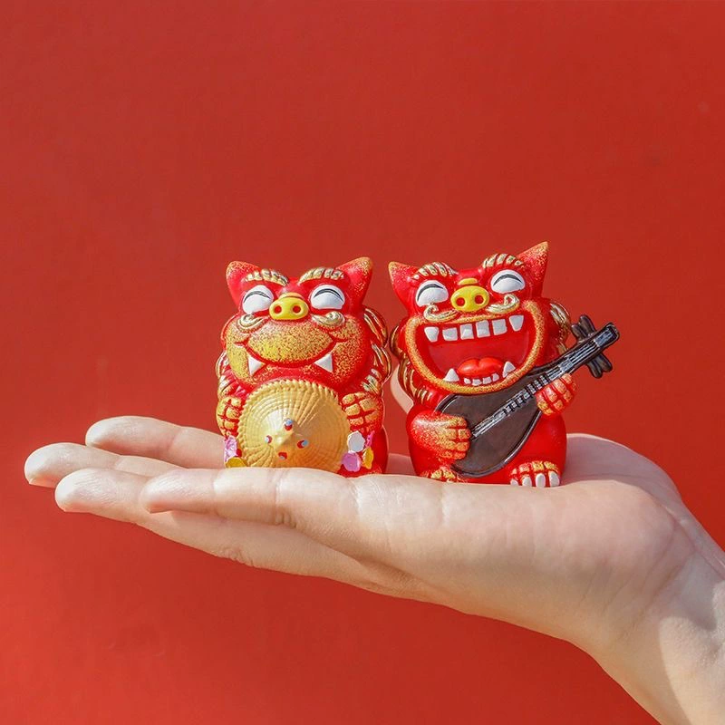 Лев триста | Pipa ведро Лев Малый размер ремесло украшения культурный Творческий рынок Туризм памятный подарок ручная роспись национальной моды