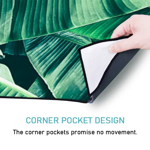 Banana Leaf Quick-Drying/Sweat-Absorbing/Non-Slip/Special Yoga Towel Yoga Mat Spreading Towel Customized Sports Spreading Towel Mesh Bag