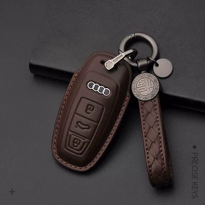 Q8 A3L A5 genuine leather car — Static Rod/Key Bag