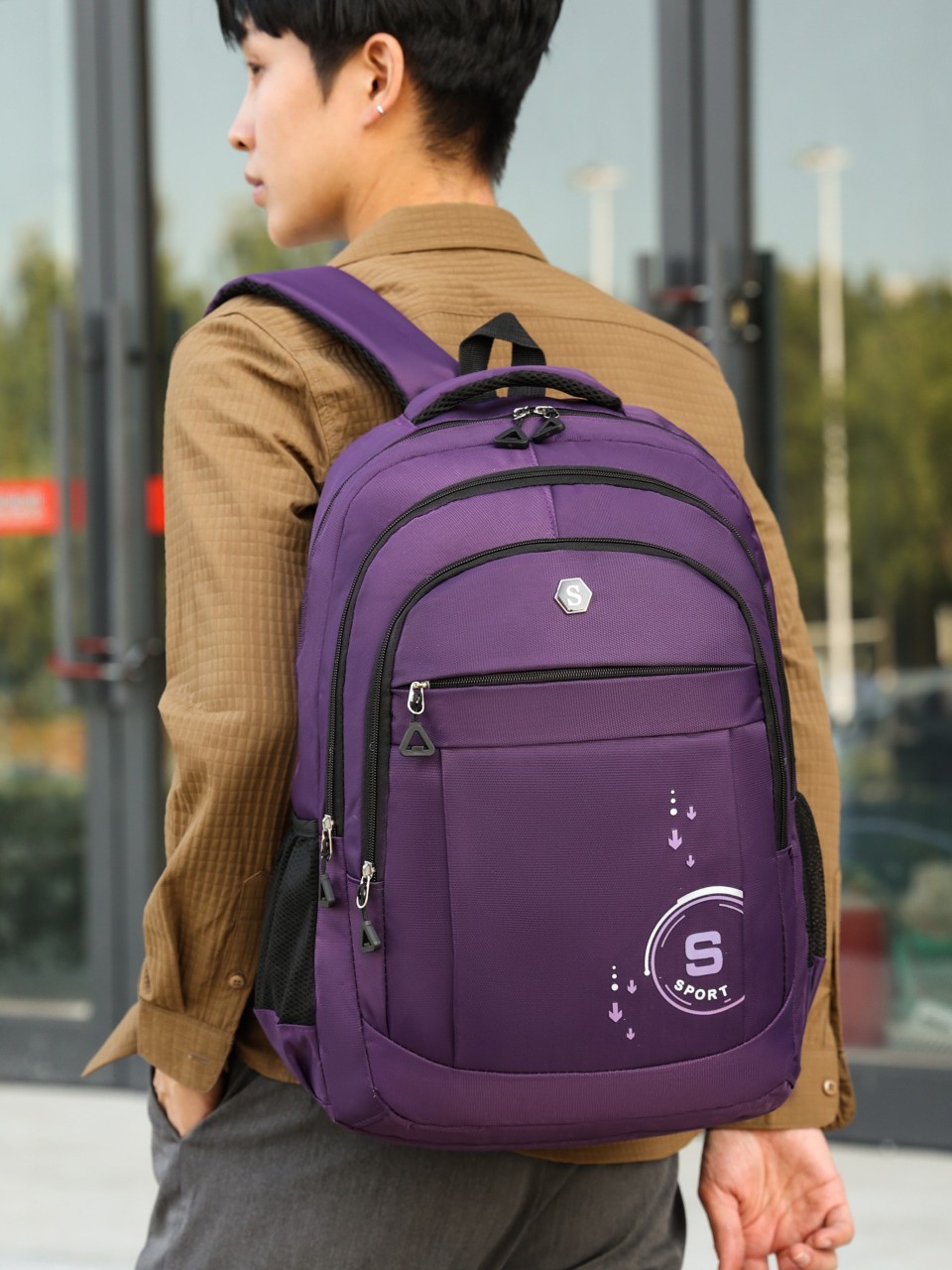 Transfronterizos de gran capacidad de negocios ocio viaje de negocios al aire libre mochila de computadora multifuncional de la escuela secundaria y la escuela secundaria