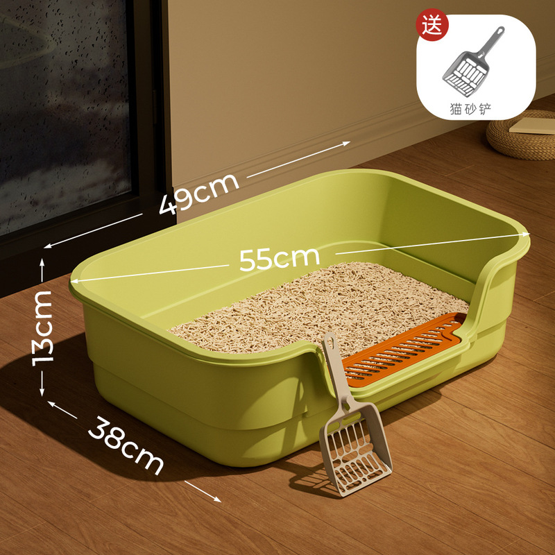 ペット猫トイレ特大猫トイレ半密閉オープン通気性無臭飛沫防止ペット用品|undefined