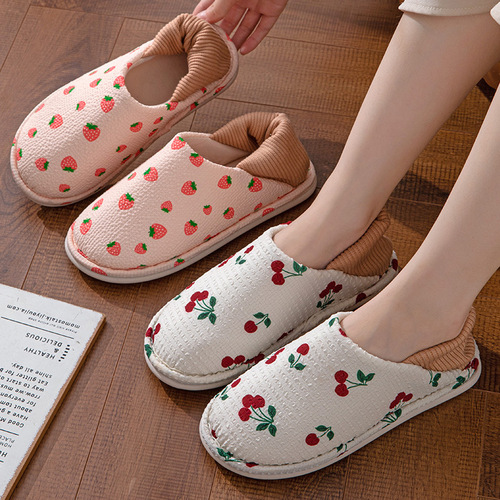 Spring and Autumn Moon Shoes, thin style with soft bottom, non-slip, for postpartum women, breathable, home use, warm heel slippers for women
