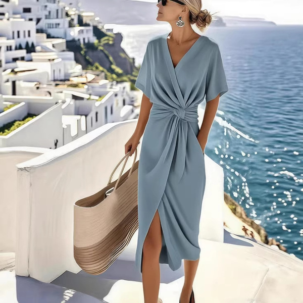 Summer fashionable solid color dress